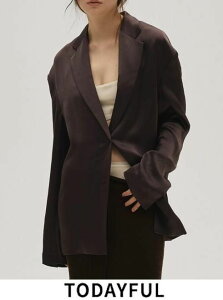 �y�����o�ׁzTODAYFUL �g�D�f�C�t�� Satin Over Jacket �� 26�t�� 12410103 �W���P�b�g �T�e���I�[�o�[�W���P�b�g �I�[�o�[�T�C�Y 26�t��s�󒍉� �g�c�十 12410103