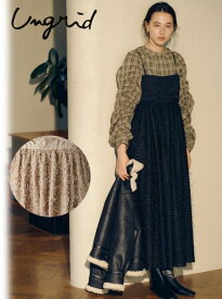 【即日出荷】 Ungrid アングリッド スパンコールデザインキャミワンピース 23秋冬.112350310601 フレアワンピース 秋ワンピ特集