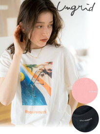 【即日出荷】(11%OFF~5/23) Ungrid アングリッド フォトビッグロゴTee 24春夏予約 112422723501 Tシャツ 【新作】トップス　Tシャツ　プリント Tシャツ特集