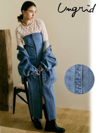 【即日出荷】(最終セール65%OFF) Ungrid アングリッド デニムベアワンピース 25春夏 112510310501 フレアワンピース【新作】 25sp