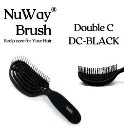 NuWay4HAIR DoubleC ヘアブラシ ニューウェイ ブラック 黒 特許技術取得品