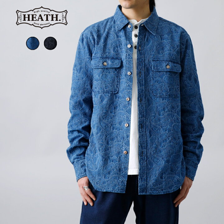 楽天市場】インディゴ シャツ メンズ 長袖 ペイズリー 日本製  