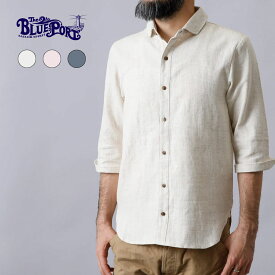 リネンシャツ 七分袖 メンズ ワイドカラー 麻 リネン 通気性 涼しい 清涼感 無地 シンプル ユニセックス 春夏 大人 おしゃれ カジュアル アメカジ