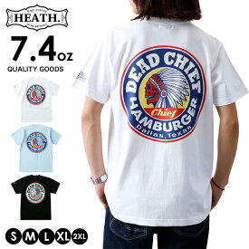 tシャツ メンズ 半袖 アメカジ プリント 大きいサイズ サイズ 厚手 ブランド バイカー アメトラ おしゃれ かっこいい 人気 おすすめ インディアン スカル かすれプリント ヴィンテージ メンズ レディース モーター ネイティブ dead デッド ヒース HEATH S/M/L/XL/2XL