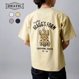 Tシャツ チベタンタイガー柄 メンズ レディース ユニセックス 綿100％ 16 OE天竺 空紡糸 ゆったりシルエット 半袖 夏 快適 カジュアル トップス HEATH オリジナル