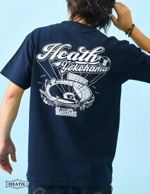 Tシャツ メンズ 半袖 横浜DeNAベイスターズ 公認 スタジアム ヘビーウェイト 綿100% HEATH S-2XL
