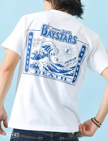 Tシャツ メンズ レディース 半袖 横浜DeNAベイスターズ 公認 波 ヘビーウェイト 綿100% HEATH S-2XL