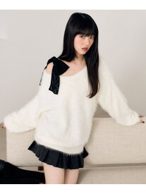 【SALE／19%OFF】マルチWAYフェザーニット Heather ヘザー トップス ニット ピンク ホワイト ブラウン ブルー【RBA_E】【送料無料】[Rakuten Fashion]