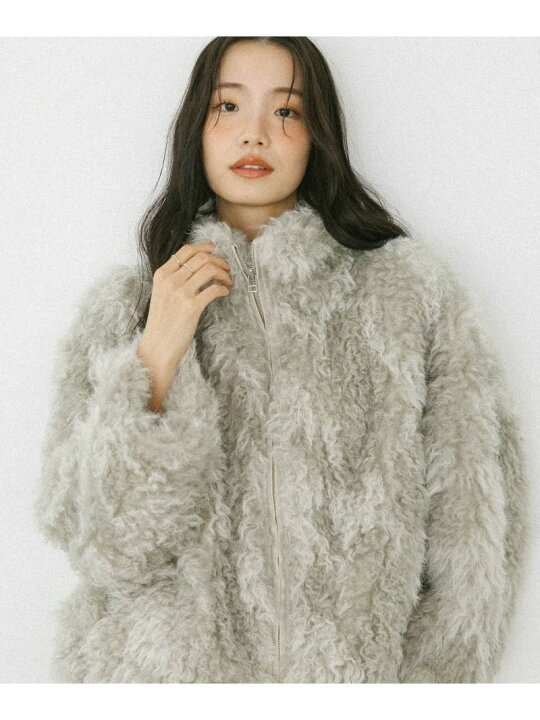 楽天市場】【SALE／55%OFF】ボリュームファーZIPブルゾン Heather 