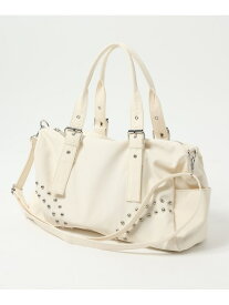 スタッズナイロンBAG Heather ヘザー バッグ ショルダーバッグ ホワイト ブラック【送料無料】[Rakuten Fashion]