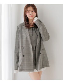 【26AW新色】レーススリーブミドルジャケット Heather ヘザー ジャケット・アウター テーラードジャケット・ブレザー グレー ブラウン ベージュ【送料無料】[Rakuten Fashion]