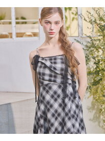 【SALE／44%OFF】バイアスチェックフレアキャミワンピース Heather ヘザー ワンピース・ドレス ワンピース ネイビー ブラウン ブラック【RBA_E】【送料無料】[Rakuten Fashion]