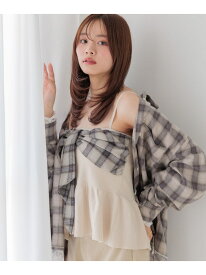 リボンシャツ/ニットビスチェ Heather ヘザー トップス ベスト・ジレ ネイビー ピンク ブラウン ホワイト【送料無料】[Rakuten Fashion]