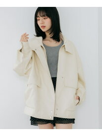 【SALE／55%OFF】フェイクレザーBIGライダースブルゾン Heather ヘザー ジャケット・アウター ライダースジャケット ブラウン ブラック ホワイト【RBA_E】【送料無料】[Rakuten Fashion]