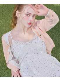 【SALE／28%OFF】モチーフスカラップカーディガン Heather ヘザー トップス カーディガン ホワイト イエロー グレー【RBA_E】[Rakuten Fashion]