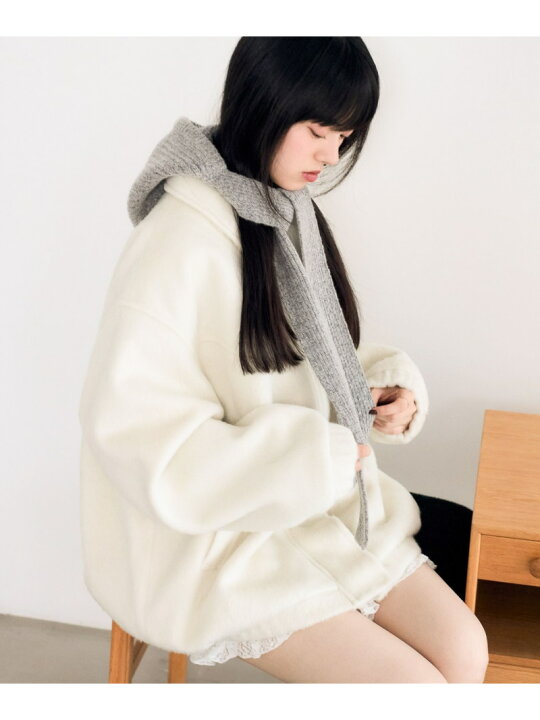 楽天市場】【SALE／28%OFF】スタンドシャギーミドルブルゾン Heather 