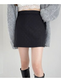 【SALE／64%OFF】(W)キルティングミニSK Heather ヘザー スカート ミニスカート ブラック ホワイト【RBA_E】[Rakuten Fashion]