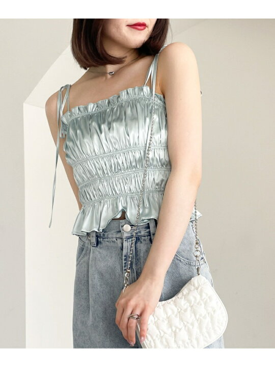 楽天市場】(W)AZATOサテンキャミ Heather ヘザー トップス 