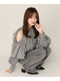 ショルダーカットブラウス Heather ヘザー トップス シャツ・ブラウス ホワイト ブラウン ピンク ブラック【送料無料】[Rakuten Fashion]