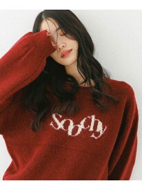 【SALE／37%OFF】ジャガードロゴニット Heather ヘザー トップス ニット レッド グレー ホワイト ブラウン ベージュ ネイビー ブルー【RBA_E】【送料無料】[Rakuten Fashion]