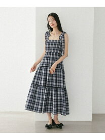 【SALE／37%OFF】オンブレチェックリボンキャミワンピース Heather ヘザー ワンピース・ドレス ワンピース ネイビー ブラウン ブラック【RBA_E】【送料無料】[Rakuten Fashion]