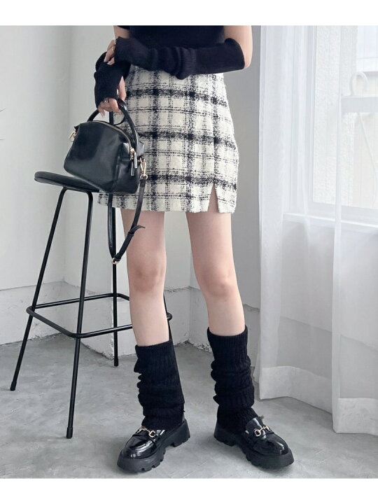 楽天市場】【SALE／60%OFF】(W)ツイードチェックミニSK Heather ヘザー 