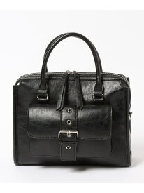 デザインポケットボストンBAG Heather ヘザー バッグ ショルダーバッグ ブラック ホワイト ベージュ ピンク【送料無料】[Rakuten Fashion]