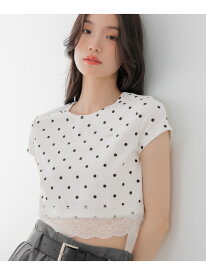 【SALE／55%OFF】アソートレーストリムTEE Heather ヘザー トップス カットソー・Tシャツ ホワイト ブラック ピンク ブルー【RBA_E】[Rakuten Fashion]