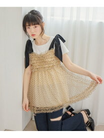 【SALE／44%OFF】フリルドットリボンキャミ Heather ヘザー トップス シャツ・ブラウス ブラック ホワイト ベージュ【RBA_E】[Rakuten Fashion]