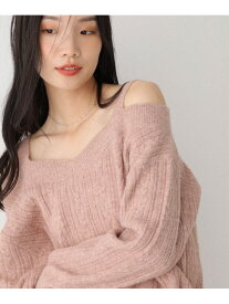【SALE／37%OFF】ショルダーカットニット Heather ヘザー トップス ニット ホワイト ピンク グレー【RBA_E】【送料無料】[Rakuten Fashion]