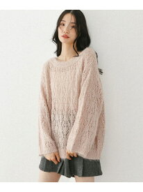 【SALE／64%OFF】メッシュラメニット Heather ヘザー トップス ニット ホワイト ピンク ベージュ グレー【RBA_E】[Rakuten Fashion]
