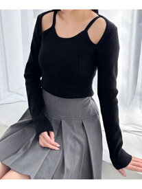 【SALE／55%OFF】オープンショルダーニット Heather ヘザー トップス ニット グレー ブラック ホワイト【RBA_E】[Rakuten Fashion]