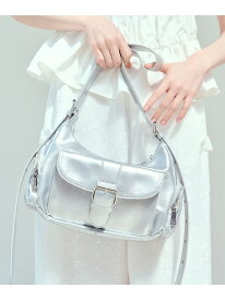 【SALE／10%OFF】ベルト付きWポケットBAG Heather ヘザー バッグ ショルダーバッグ ブラウン シルバー ブラック ベージュ【RBA_E】【送料無料】[Rakuten Fashion]