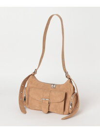 【SALE／10%OFF】ベルト付きWポケットBAG Heather ヘザー バッグ ショルダーバッグ ブラウン ベージュ シルバー ブラック【RBA_E】【送料無料】[Rakuten Fashion]