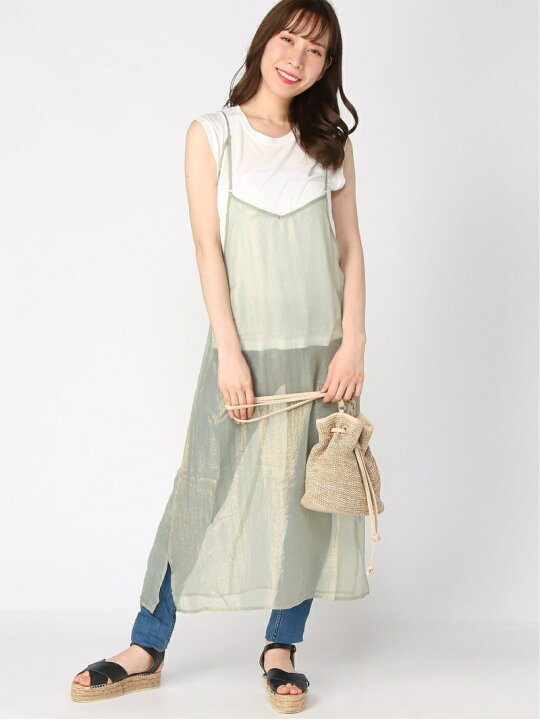 楽天市場 Sale 70 Off シアーキャミop 2p Heather ヘザー ワンピース キャミワンピース グリーン ピンク ブラウン Rba E Rakuten Fashion Heather ヘザー