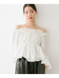 【SALE／65%OFF】レースアップオフショルブラウス Heather ヘザー トップス シャツ・ブラウス グレー ブラック ホワイト【RBA_E】[Rakuten Fashion]
