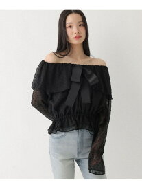 【SALE／60%OFF】ドビードットリボンブラウス Heather ヘザー トップス シャツ・ブラウス ブラック ブルー ホワイト【RBA_E】[Rakuten Fashion]