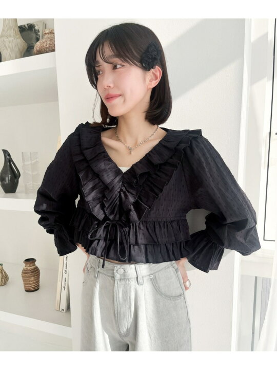 楽天市場】【SALE／30%OFF】アソートフリルブラウス Heather ヘザー トップス シャツ・ブラウス ブラック  ホワイト【RBA_E】【送料無料】[Rakuten Fashion] : Heather／ヘザー 【完売品】【新品未使用】【Heather】アソートフリルブラウス ブラック 黒