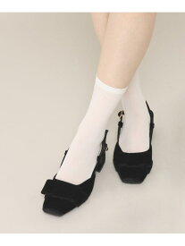 【SALE／55%OFF】リボンスクエアパンプス Heather ヘザー シューズ・靴 パンプス グレー ブラック【RBA_E】[Rakuten Fashion]