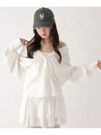 【SALE／55%OFF】2WAYレースパジャマシャツ Heather ヘザー トップス シャツ・ブラウス ベージュ ホワイト ブルー【RBA_E】[Rakuten Fashion]