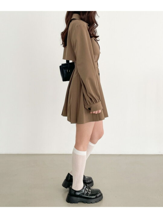 楽天市場】【SALE／50%OFF】プリーツトレンチミニワンピース Heather 