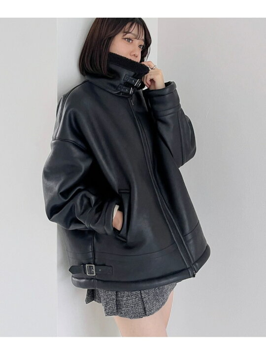 楽天市場】【SALE／20%OFF】【一部予約】フェイクレザーフライトボア 