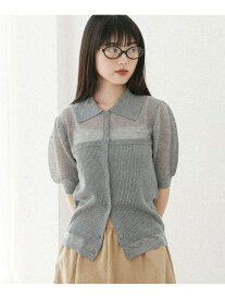 【SALE／67%OFF】レイヤード風半袖ニット Heather ヘザー トップス ニット グレー ネイビー ホワイト【RBA_E】[Rakuten Fashion]