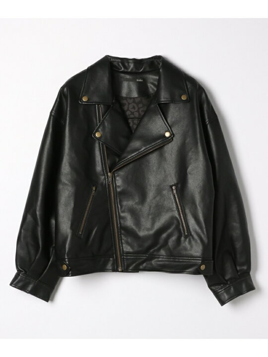 楽天市場】フェイクレザーライダースジャケット Heather ヘザー 
