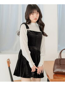 【SALE／57%OFF】ベロアミニフレアサロペット Heather ヘザー ワンピース・ドレス チュニック ブラウン ブラック【RBA_E】[Rakuten Fashion]