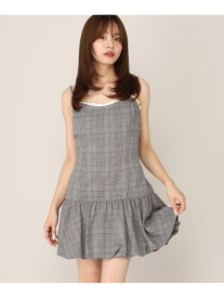 バルーンヘムキャミミニワンピース Heather ヘザー ワンピース・ドレス チュニック グレー ブラウン【送料無料】[Rakuten Fashion]