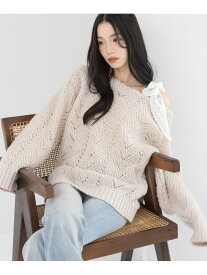 【SALE／65%OFF】バックオープンケーブルニット2 Heather ヘザー トップス ニット ピンク ブルー ブラウン ホワイト【RBA_E】[Rakuten Fashion]