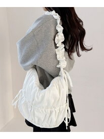 シャーリングショルダーBAG Heather ヘザー バッグ ショルダーバッグ ブラック グリーン ホワイト【送料無料】[Rakuten Fashion]