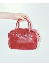 【SALE／70%OFF】リボンボストンBAG Heather ヘザー バッグ ショルダーバッグ レッド ブラック ベージュ【RBA_E】[Rakuten Fashion]