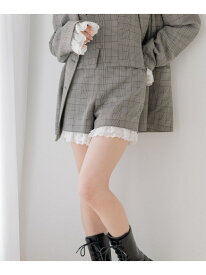 アソートレーストリムショートパンツ Heather ヘザー パンツ その他のパンツ グレー ブラウン【送料無料】[Rakuten Fashion]